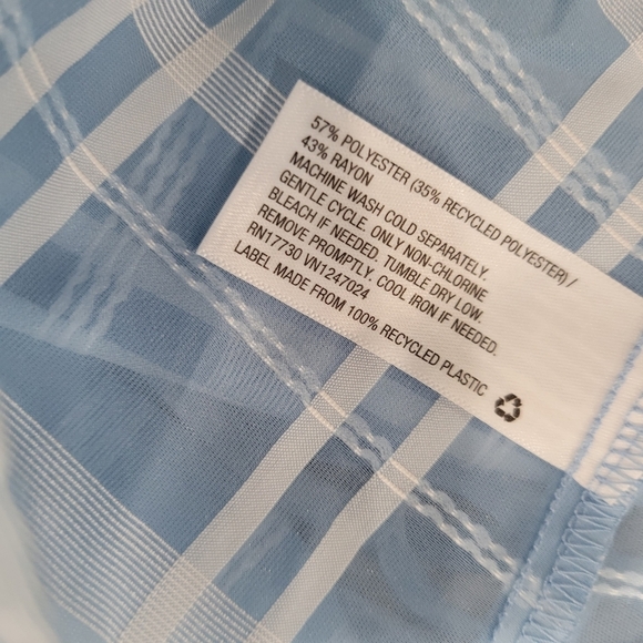 Future Collective Women's Gingham Check 3/4 Sleeve V-Neck Wrap Top Size XS - Picture 11 of 12